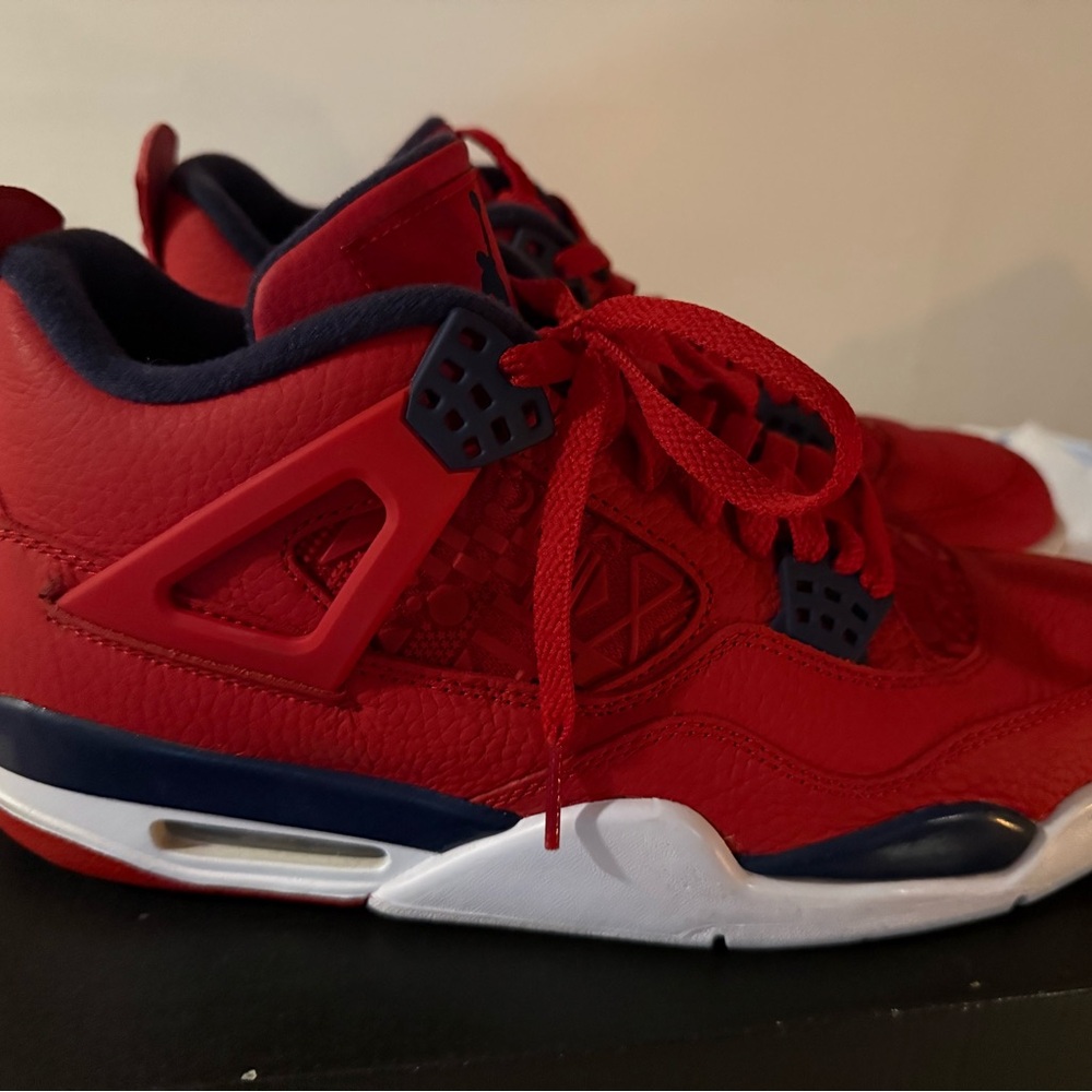 Jordan Red and Navy Sneakers
